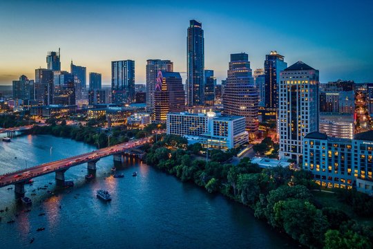 Texas city skyline